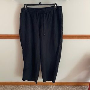Lane Bryant Black Linen Pants 18/20